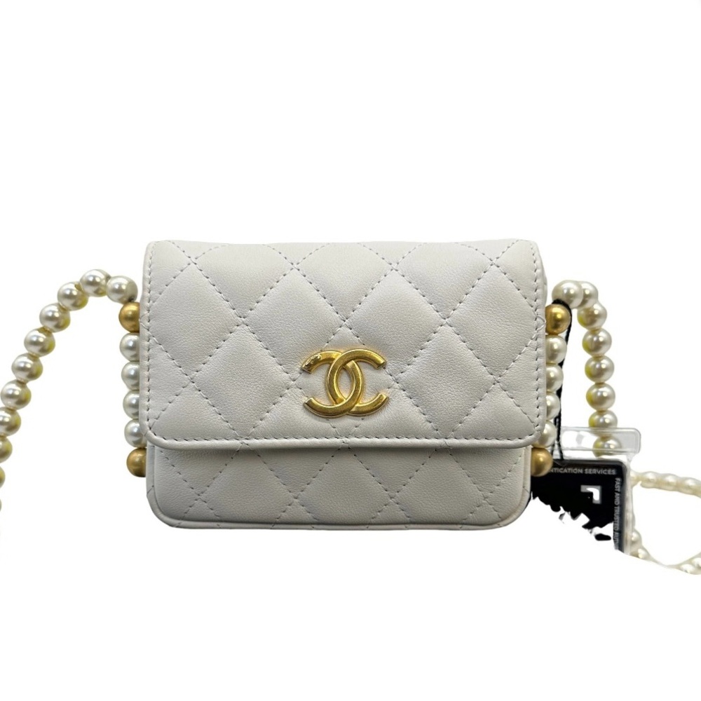 Chanel Mini Flap Bag with Pearl Strap